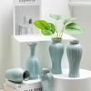 Chinese Zen Ru Kiln Ceramic Vase for Home Decor: Ideal for Living Room or Entryway Flower Arrangements and Green Plants