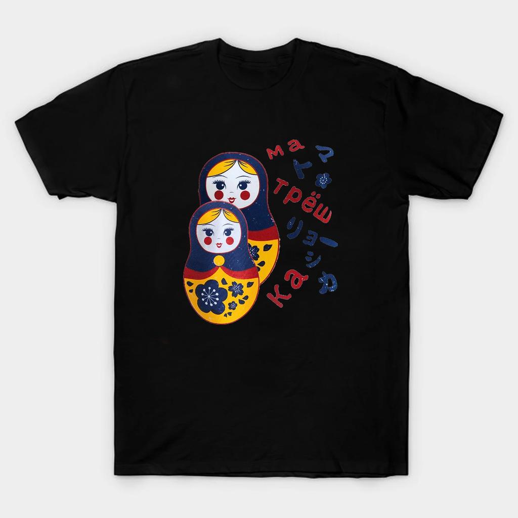 Russian Doll Kawaii Japanese Matryoshka Dolls CCCP T Shirt Short Sleeve 100 Cotton Casual Tshirts Loose Top Size S3XL