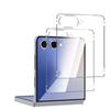 For Z Flip7 Case with Tempered Glass Screen Protectors Ultra-Thin Transparent Hard PC Phone Cover for Samsung Galaxy Z Flip 7
