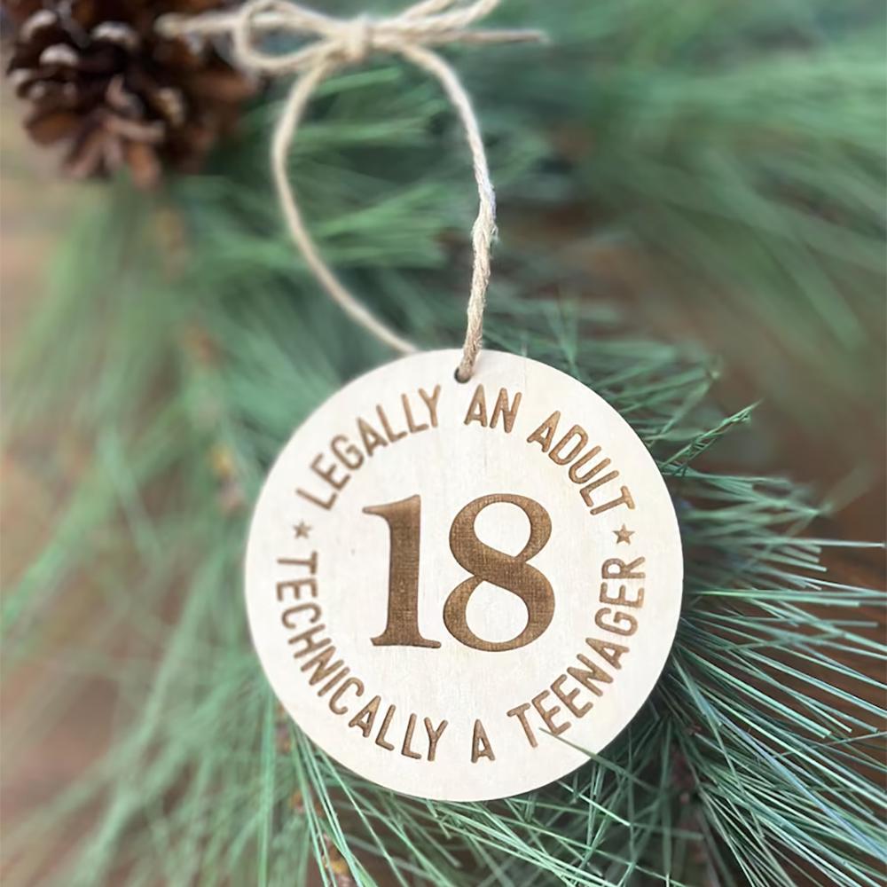 10Pcs 18th Birthday Wood Ornament 18th Birthday Party 18 Year Old Birthday Gifts Milestone Christmas Tree Decor Photo Prop Gift 10pcs5cm