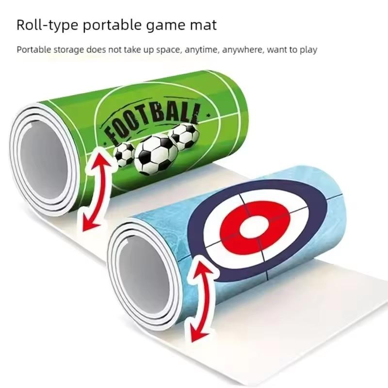 Portable Board Game Football Toy Mat Set Indoor Outdoor Travel Match Multiplayer Interactive Party Table Ball Game Toys for Kids