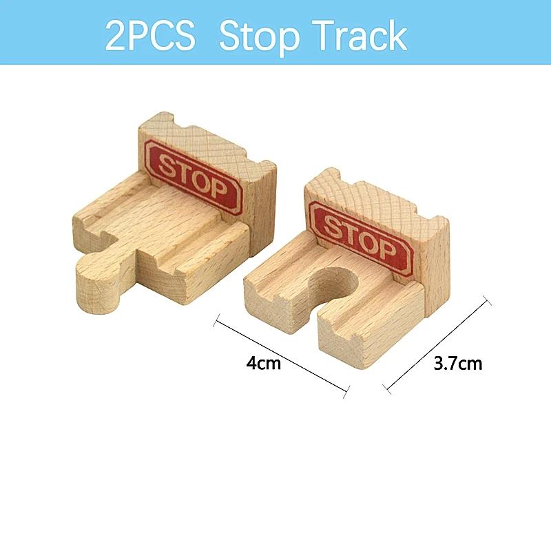 Educational Toy for Child New Kinds Wood Track Accessories Beech Wooden Train Track Railway Toys Fit Biro Wooden All Brand Track