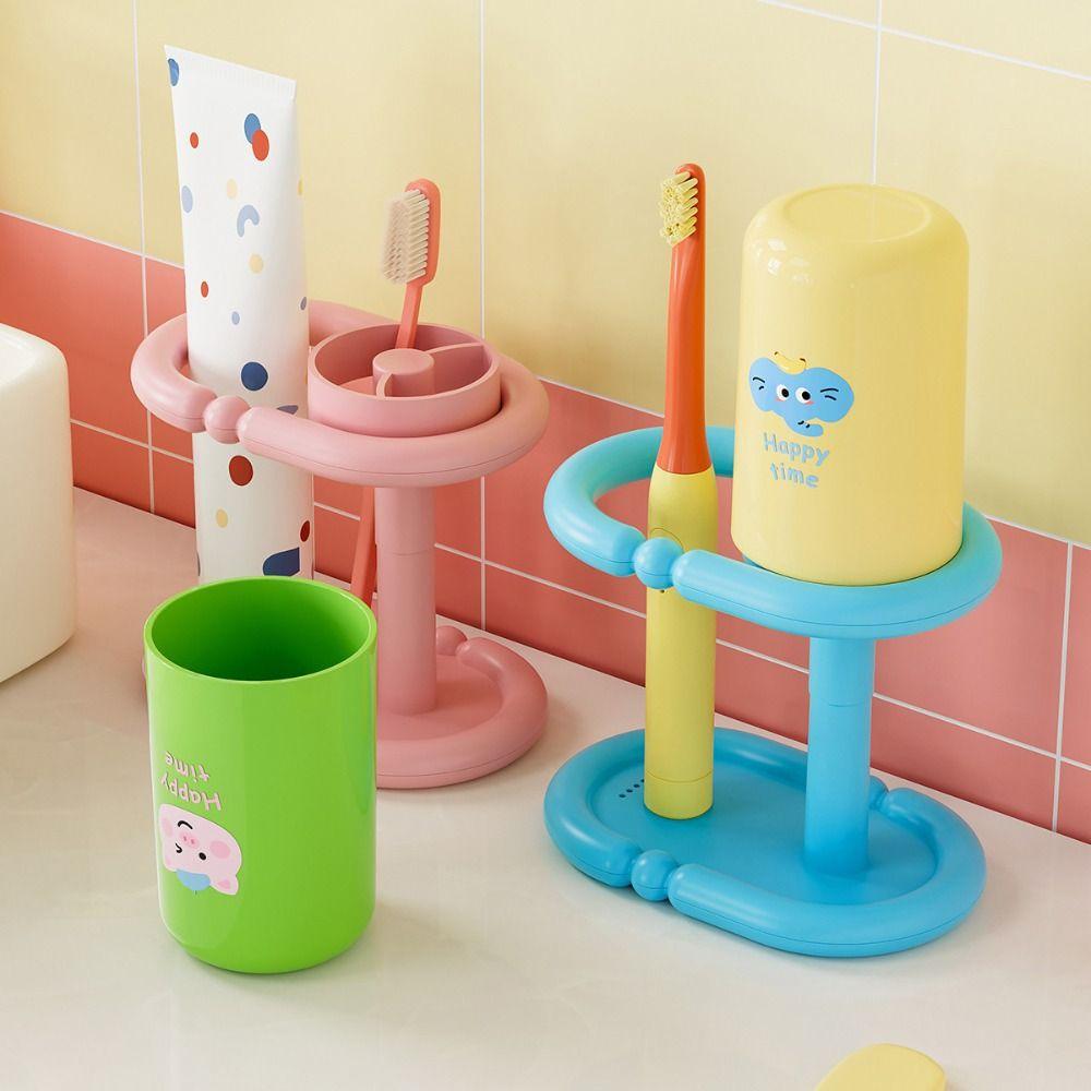 With Cup/Cover Toothpaste and Toothbrush Holder Dopamine Tooth Brush Stand Bathroom