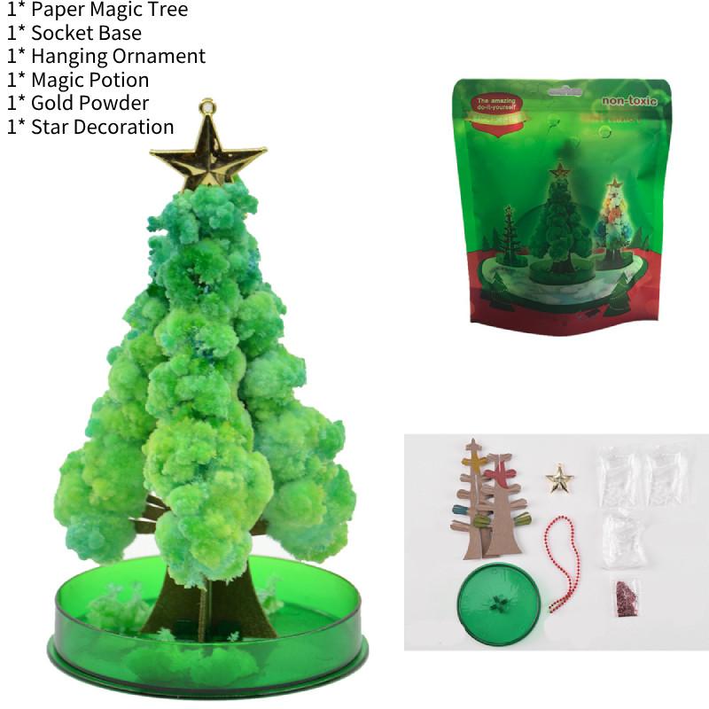 

Растущее Рождественское Волшебное Дерево Расцветающая Игрушка Наука Растущий Подарок Мальчики Девочки Green