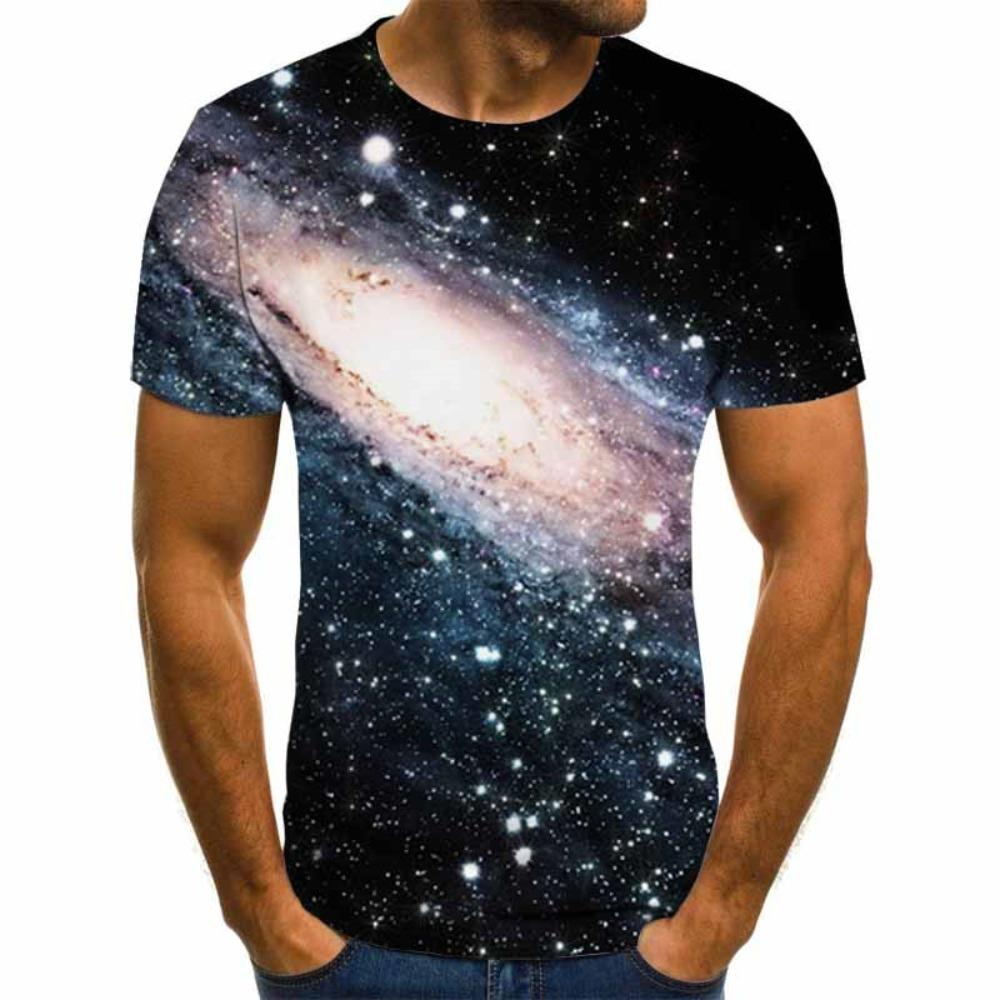 

Starry Sky 3D Printed t shirt Men Summer Casual Man s T-shirt Tops Tees Funny tshirt Streetwear S