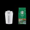 Starbucks Classic Pearl White Travel Mug & Coffee Set