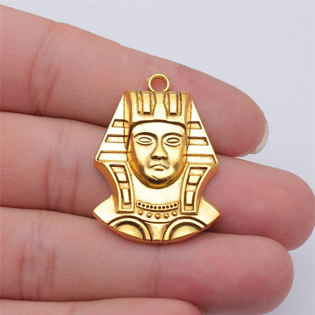 Charms Egipski Faraon Szef Wisiorki Vintage Biżuteria Materiały QC048