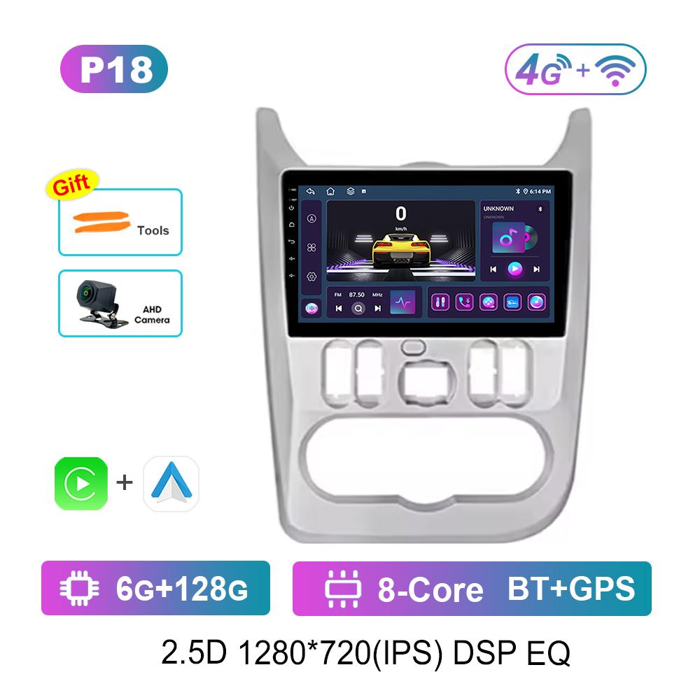 Car Radio Multimedia player for Renault Logan 1 Sandero 2009 - 2015 Android OS Wireless Carplay WiFi Head Unit GPS Navigation