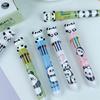 Penna a Sfera Panda Cartone Animato Multicolore - 10 Colori a Pressione per Studenti