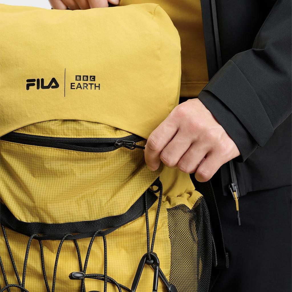 New FILA BBC EARTH Collaboration Collection Fabric Backpack Regular Men's Coconut Cold Yellow A13M437101FYE