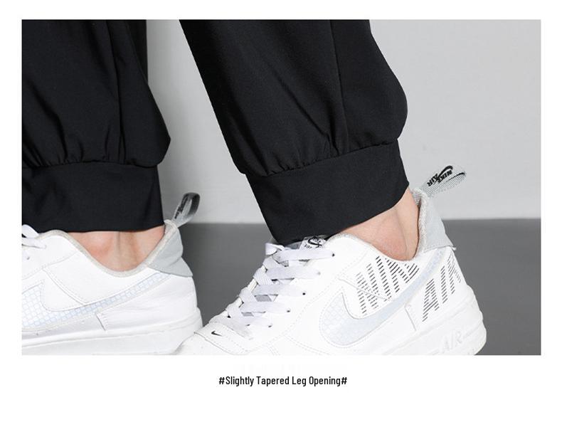 Summer Ice Silk Quick-Dry Joggers: Breathable, Stretchy, Long Pants for Men & Women - Ideal for Casual Sports.