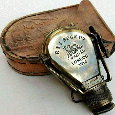 Monoküler Dürbün Teleskop Eski Antika Pirinç Denizcilik Spyglass çalışma