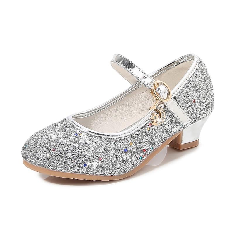 Children's High Heels Sequined Shoes Princess Shoes Flower Girls Shoes