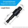 Hexagonal handle to square rod socket drill connector for electric wrench - conversion set