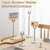 Stainless Steel Name Card Holder Stable Base Menu Standing Table Number Holder  Table Accessories