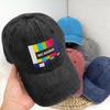 Retro Nostalgia Analog Television No Signal Baseball Cap Unstructured S Distressed Washed Snapback Outdoor Adjustable Fit Hat