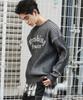 WEGO Graphic Pullover Knit Korean Size Black Vintage-Like Sweater, Logo, Streetwear, Casual, Fall/Winter, Gift, Men's, M,