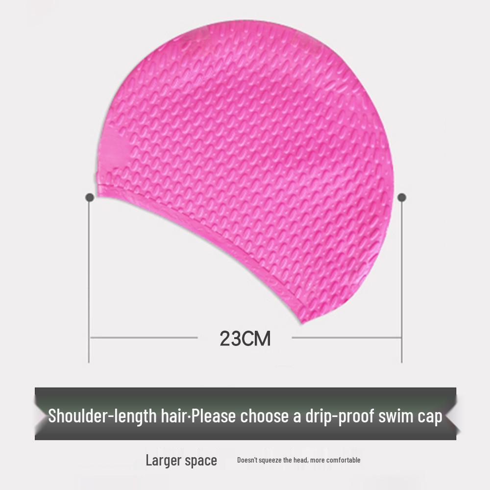Waterproof Silicone Swim Cap for Men, Women, and Children – Comfortable for Long Hair and Diving