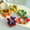 Colorful 3D Fruit Elastic Bangle Resin Exaggerated Bracelet Unique Beaded Bracelet Women