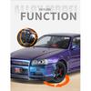1/18 Nissan GTR R34 Skyline Supersportwagen Legierung Metall Diecast Modellauto Ton und Licht Kinderspielzeugauto Mikrofahrzeug Junge Geburtstag
