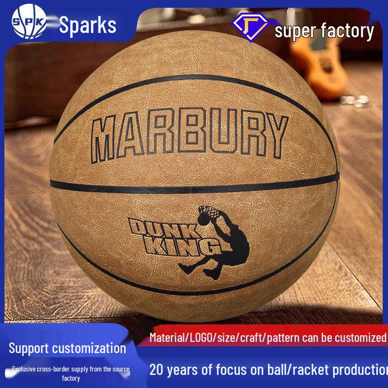 

Custom Genuine Leather Outdoor Basketball, Size 7 - Cement Court Wear-Resistant Suede for Adult Competition. Size 7 (Standard)
