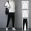 Middle-aged Dad Sportswear Suit Men's Spring and Autumn Three-piece Casual Loose Middle-aged Men's Dad Autumn Clothes