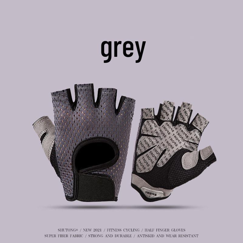 Ademende Mesh Halve Vinger Fitnesshandschoenen voor Mannen & Vrouwen - Antislip, Anti-Eelt, Ideaal voor Gym, Yoga, Fietsen en Sport