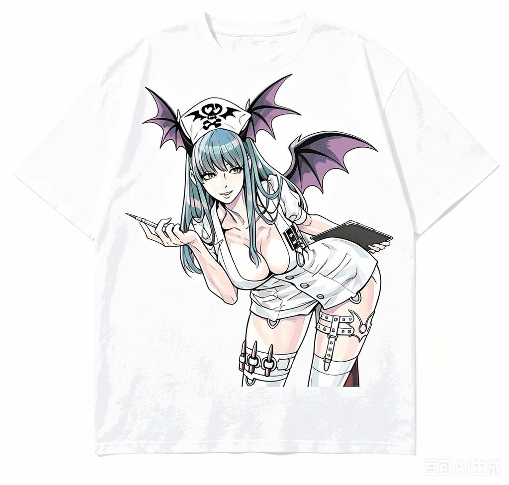 Morrigan Aensland Cotton T-shirt New Model Shirt Personality Short Retro Clothes Year Round Clo