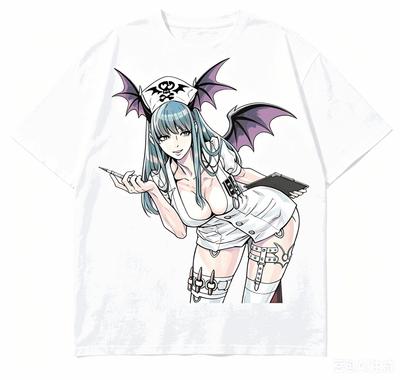 Morrigan Aensland Cotton TShirt 2026 NewModel Shirt Personality Short Retro Clothes Year Round Clothing Streetwear Trendy Soft