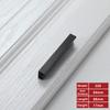 WV Square Matte Black American-style Kitchen Cabinet Handle 128mm Drawer Black Cabinet Wardrobe 7-Character Solid Pulls 287