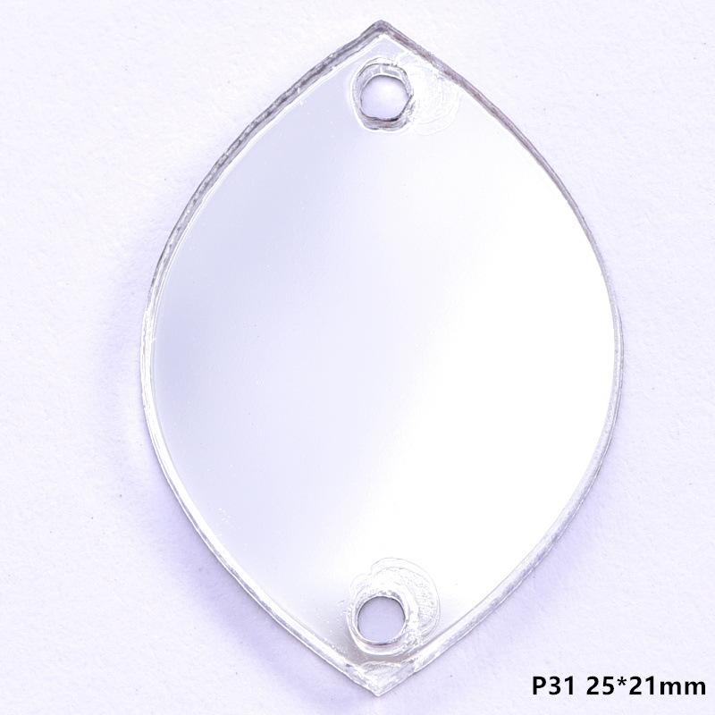 Acrylic Hand Seam Drill, Flat Bottom Special-Shaped Mirror Diy Clothing Decoration Jewelry Mirror Accessories Seam Drill