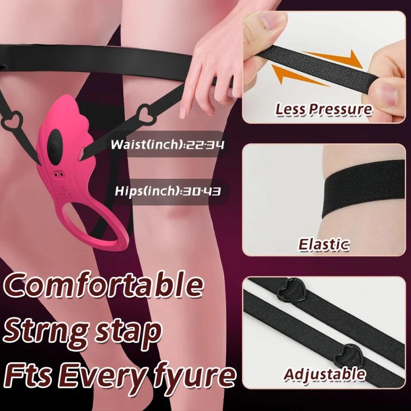APP-Controlled Wearable Vibrator – Dual Panty Stimulator & Penis Ring for Women & Couples (Remote Pleasure Toy)