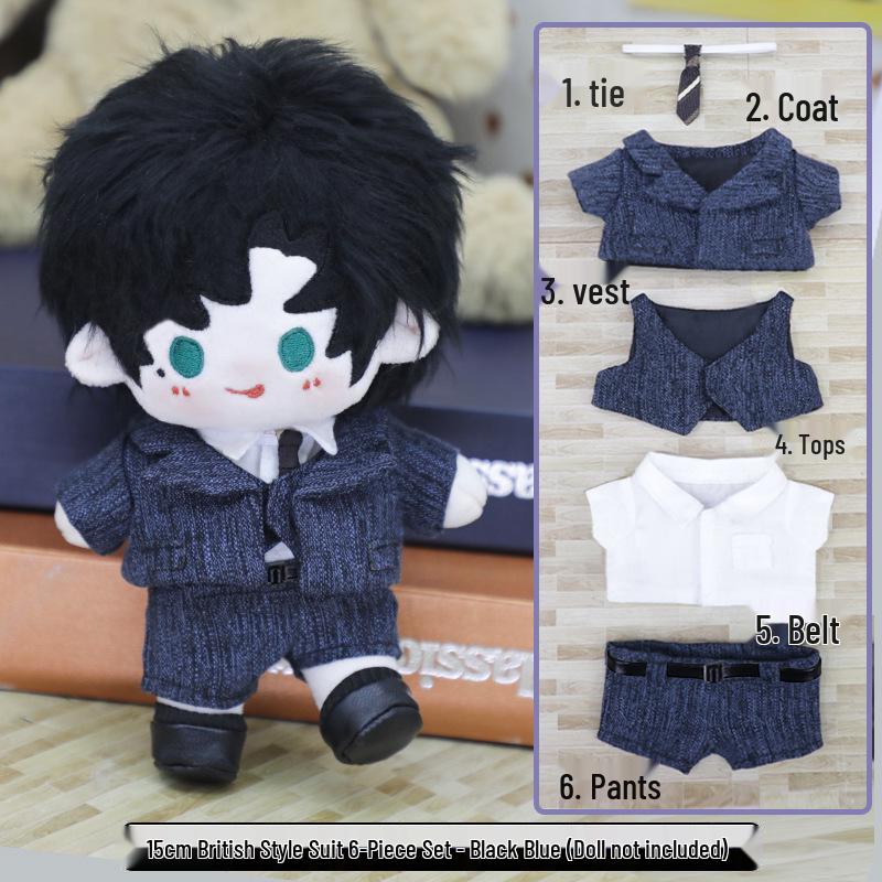 15cm Star Doll Boy Outfit - Cotton Plush Toy Uniform