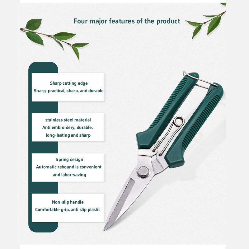 Bonsai Scissors Stainless Steel Non Slip Handle Sharp Durable Blade Plant Branch Scissors Gardening Trimming Bonsai Tools