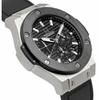 HYAKUICHI 101 Watch 100m Water Resistant Chronograph Date Display Rubber Belt Black X Silver Carbon Men's