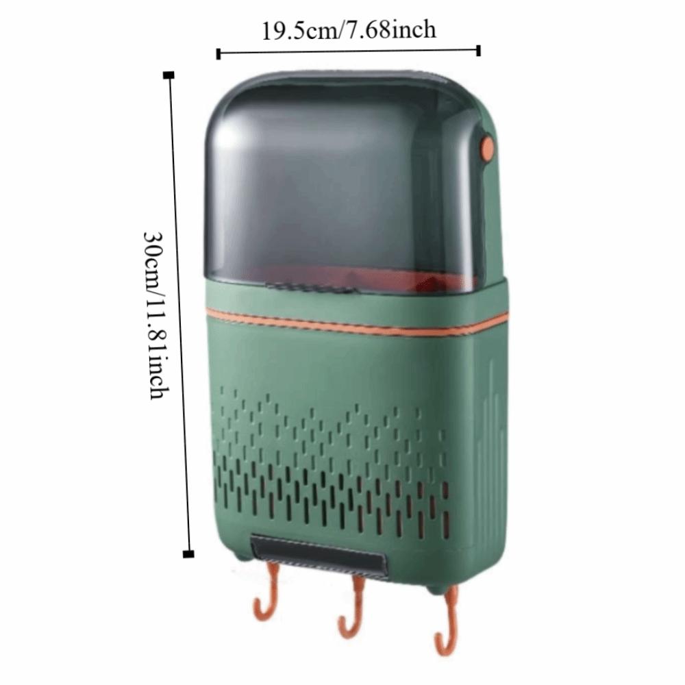 Dustproof Spoon Fork Chopstick Storage Box Wall-Mounted Drain Rack with Cover  Home Storage