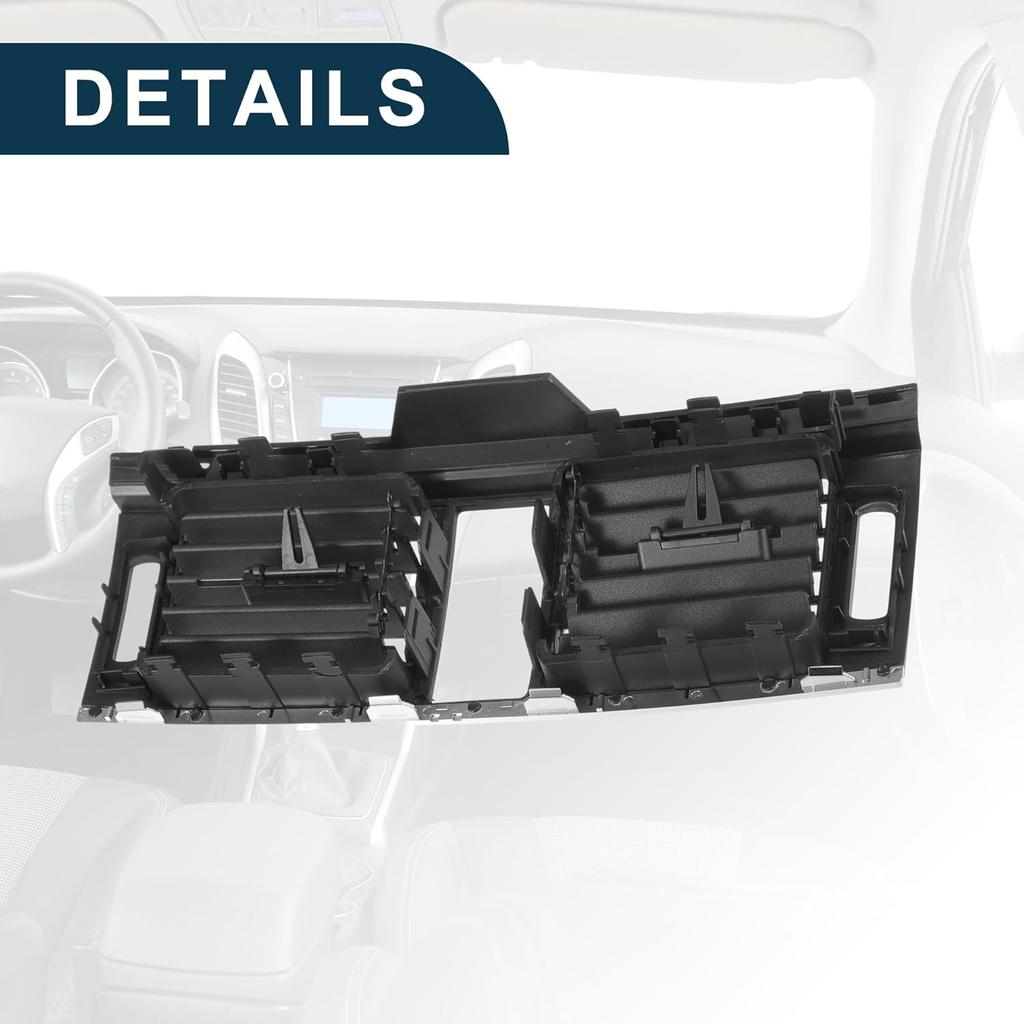 Center Dash A/C Outlet for Mercedes-Benz C300 Durable | Air Vent Panel Black 1 Set