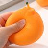 Flexible Squeezable Orange Shape Stress Toy for Desk Office Home Relaxation and Hand Exercise Moldable Design