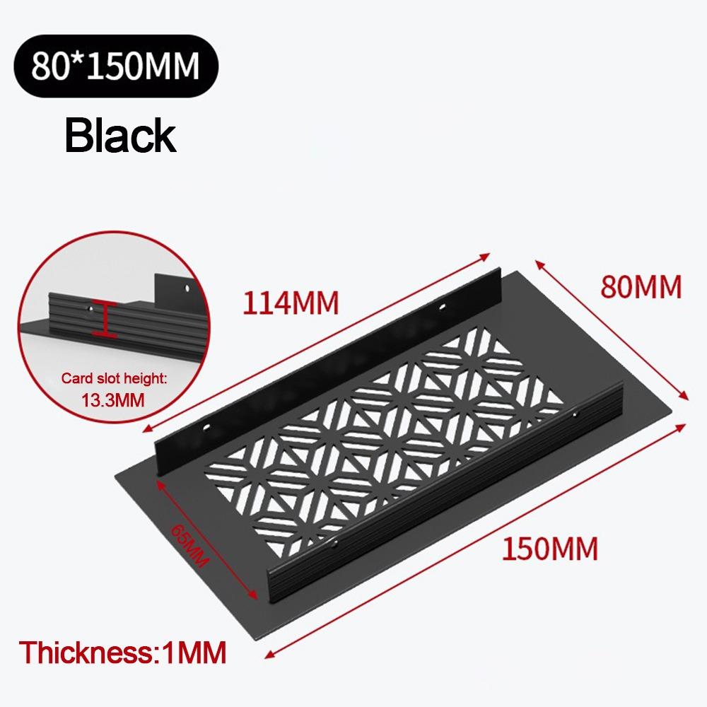 Aluminum Alloy Vents Cover Rectangle Louver Ventilator Grille Cover 50/80mm Wide Breathable Mesh Hole Ornaments