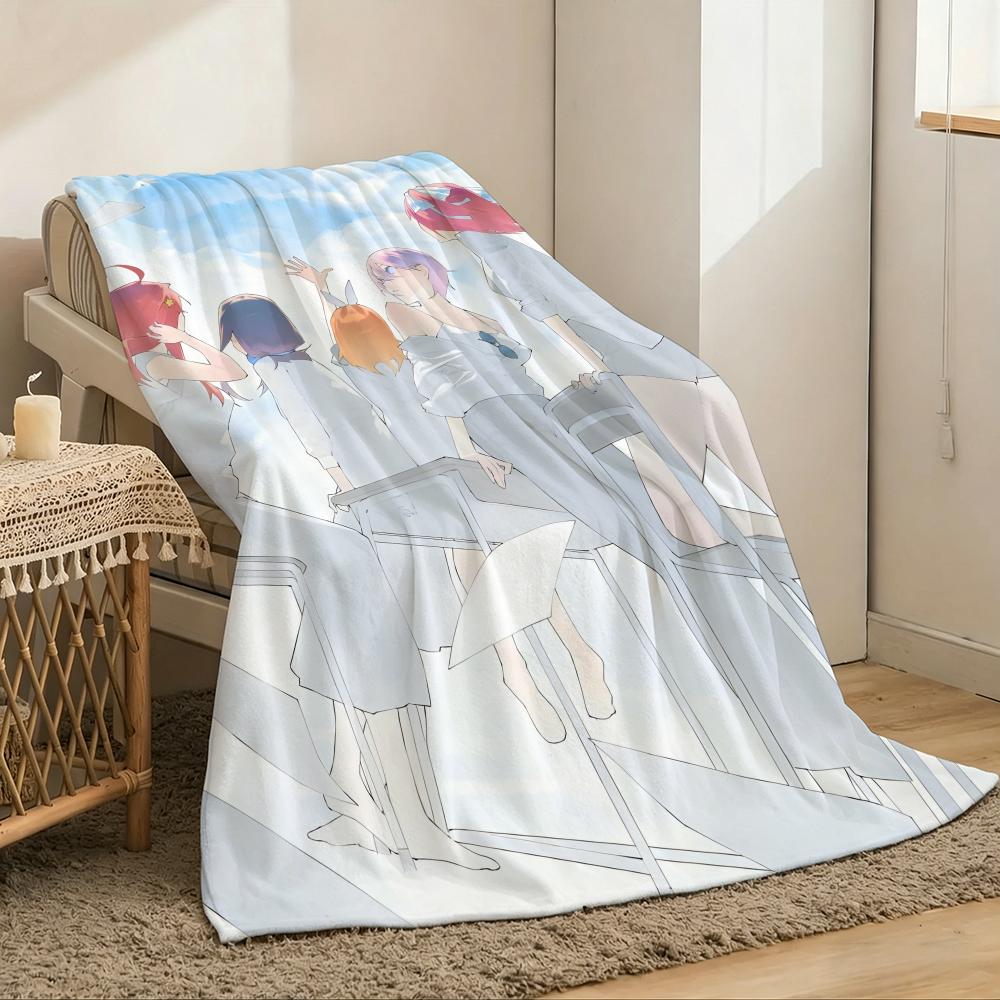 The Q-Quintessential Quintuplets Throw Lightweight 240G Flannel Blanket Soft Skin-Friendly For Summer Cooling