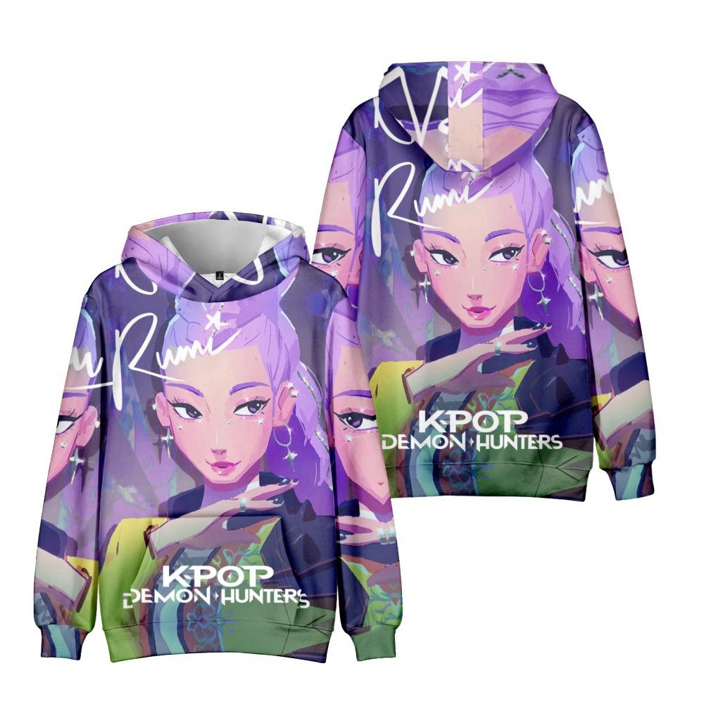 20 цветов K-Pop Худи «Охотники на демонов» 2025 Винтажный мерч Худи для мужчин и женщин Хип-хоп Спортивный пуловер Толстовка XXS светло-зеленый