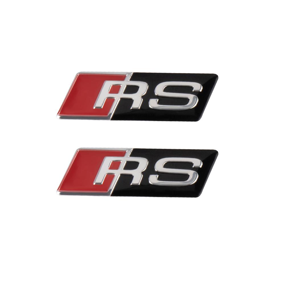 2026 2/5/10Pcs Car RS Sline Badge Steering Wheel Sticker Accessories for Audi Sline A4 B7 B8 B9 A3 8P 8V 8L A5 A6 C6 C5 C7 A1 Q2 Q3