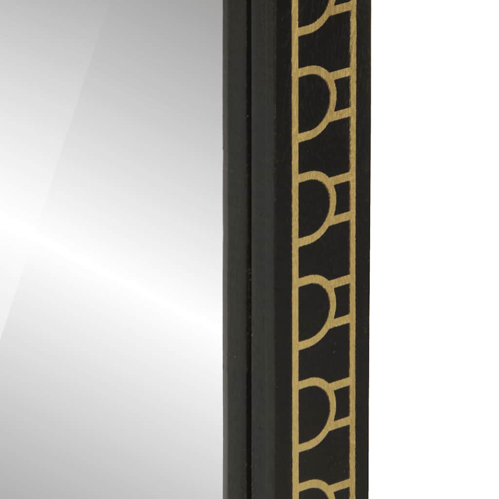 Bathroom Mirror 50x70x2.5 Cm Solid Mango Wood and Glass