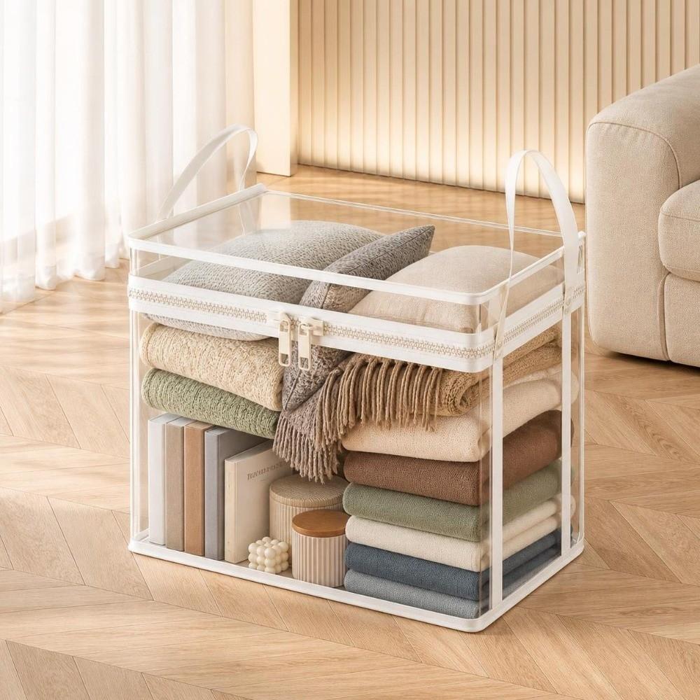 Transparent Doll Storage Bag With Zipper Plush Toy Storage Bag New Clear Storage Case