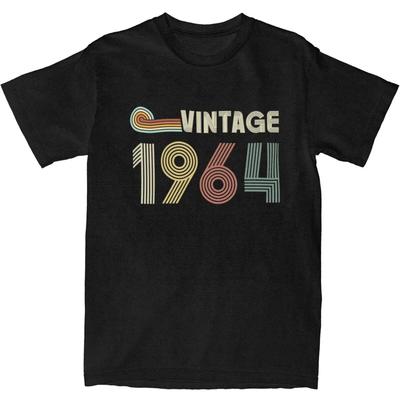 Men Women Vintage 1964 Birthday 60 Years Old T Shirt Accessories People 60th Cotton Tops T-shirt Leisure Tee Shirt Printed