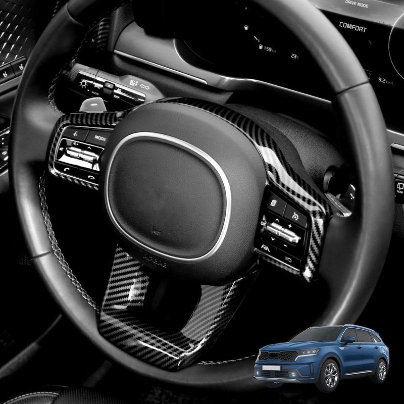 For Kia Sorento MQ4 -2026 LHD/RHD ABS Steering Wheel Control Button Frame Cover Trim Interior Car Styling Accessories