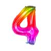 40" Rainbow Gradient Aluminum Foil Number Balloon Birthday Decoration Ornaments for Kids, Helium-Compatible