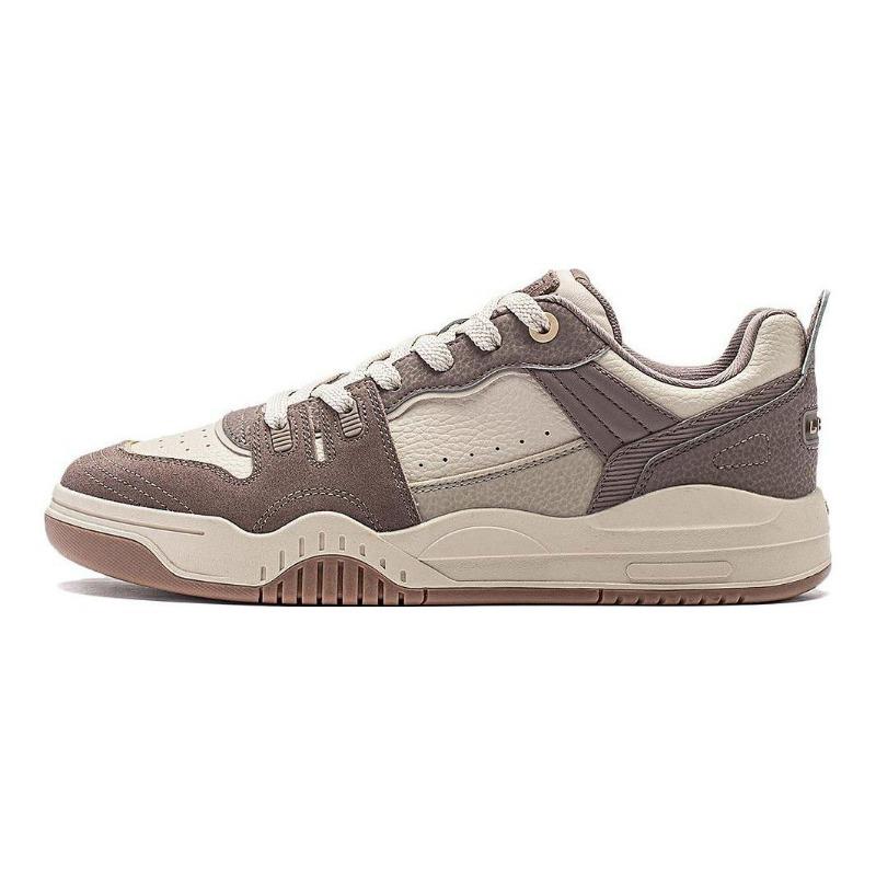 LiNing Jiangyue men s comfy trendy low top skate shoes anti slip lightweight grey brown AGCT293-3 39