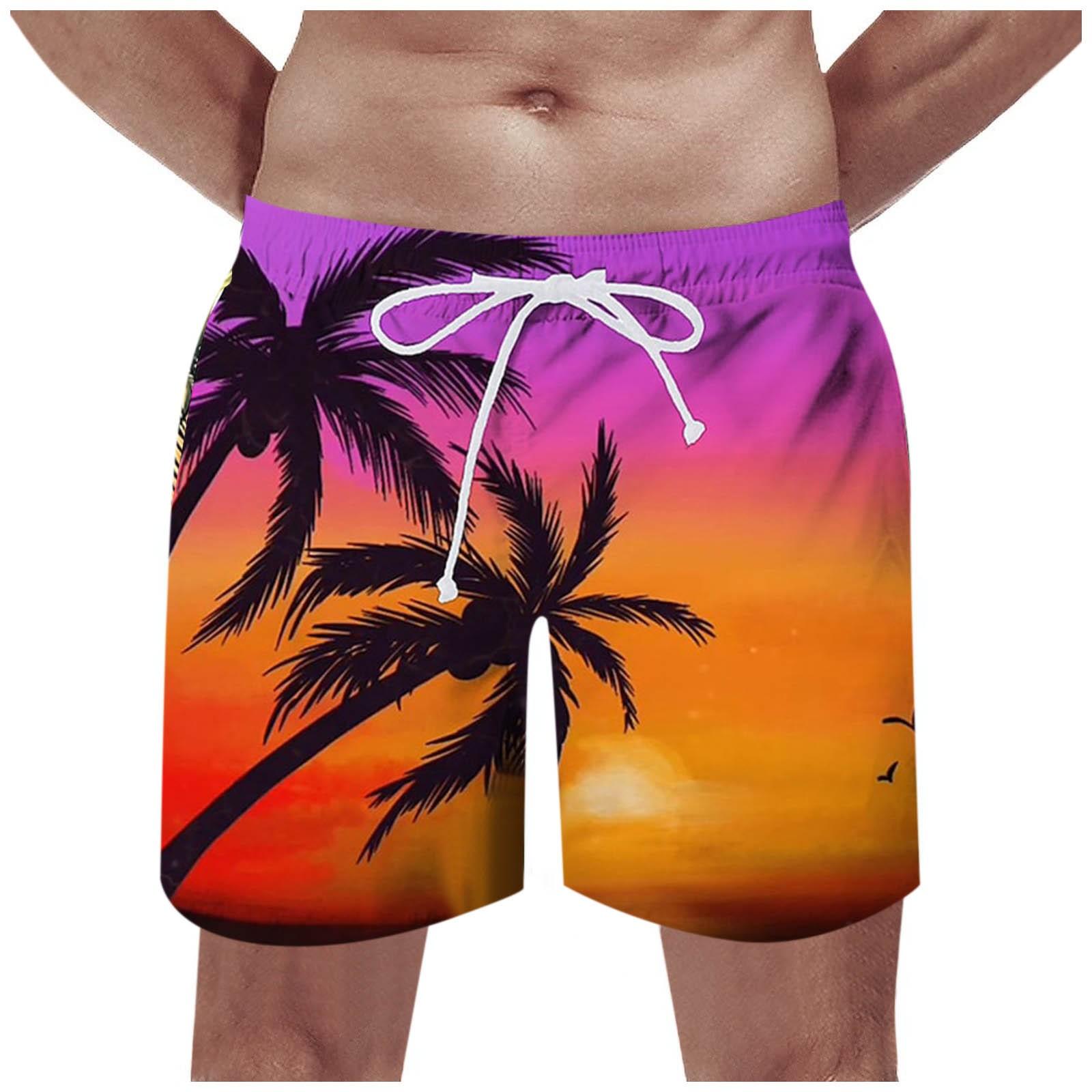 

(SU)Мужские шорты с принтом, новые тропические гавайские пляжные модные дышащие повседневные брюки