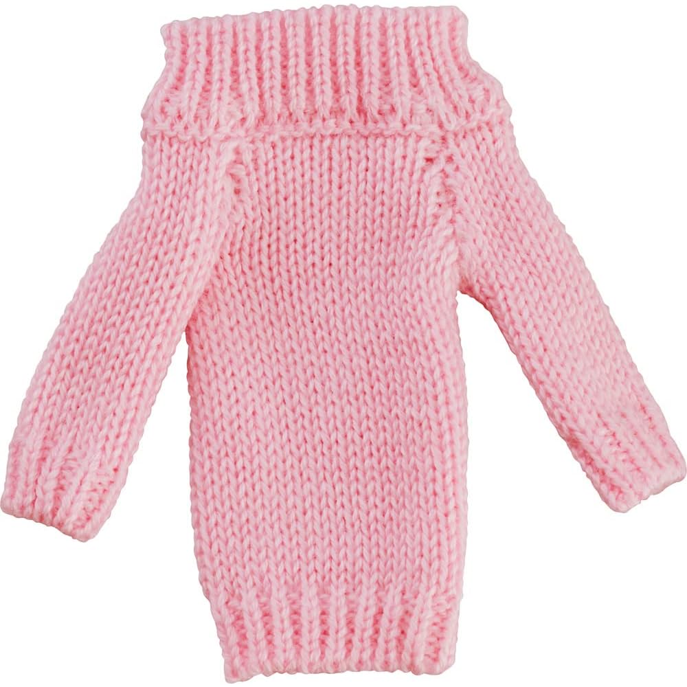 Figma Styles Off-Shoulder Sweater Dress Pink Beige Size M